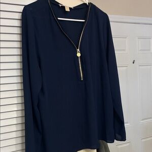 Michael Kors Elegant Navy Blue Women's Top